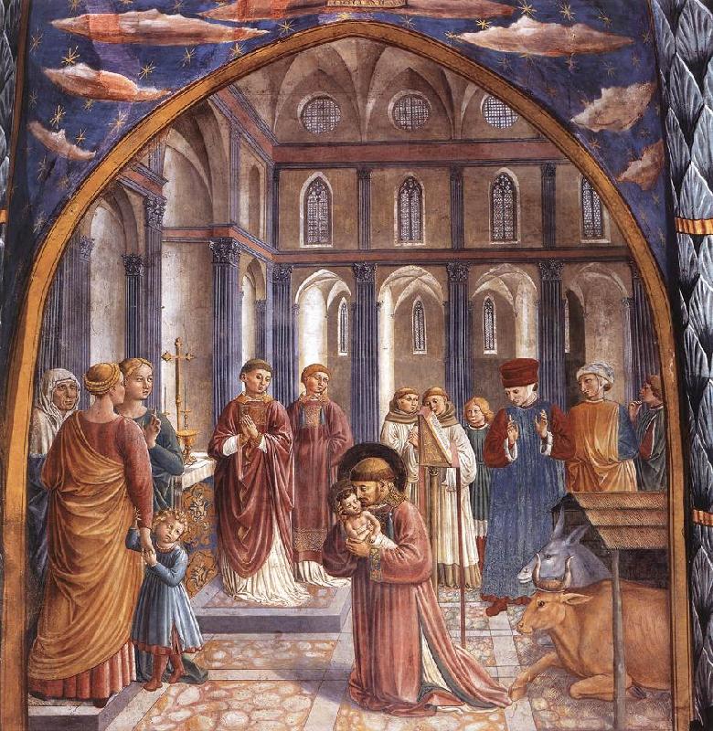 GOZZOLI, Benozzo Scenes from the Life of St Francis (Scene 9, north wall) dh Germany oil painting art